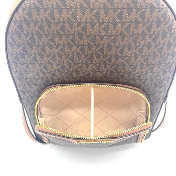 Michael Kors Medium Jaycee Zip Packet Backpack Brown - Picture 9 of 11